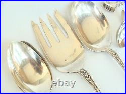 Antique Frank Whiting Sterling Silver Lily Floral Set Service 8 plus Serve 89pc