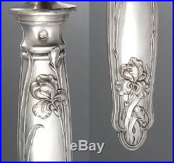 Antique French Art Nouveau Sterling Silver Ravinet DEnfert Carving set Gigot