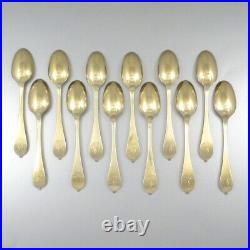 Antique French Sterling Silver, Vermeil & Mother of Pearl Dessert Set, 36 pcs