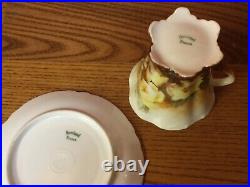 Antique Haviland France Limoges Chocolate Set withPot, Cups and Saucers -Excellent