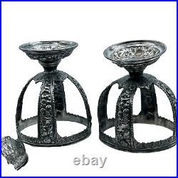 Antique Jennings Brothers JB 2221 Chalice Holders 1890's Art Nouveau Set of Two