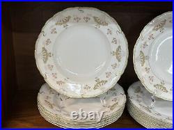 Antique RC Bavaria Rosenthal Iris Art Nouveau Porcelain Floral 37-Pc China Set