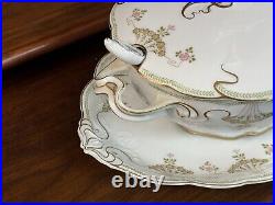 Antique RC Bavaria Rosenthal Iris Art Nouveau Porcelain Floral 37-Pc China Set