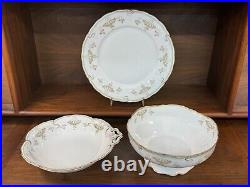 Antique RC Bavaria Rosenthal Iris Art Nouveau Porcelain Floral 37-Pc China Set