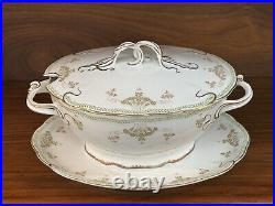 Antique RC Bavaria Rosenthal Iris Art Nouveau Porcelain Floral 37-Pc China Set