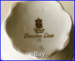 Antique Schumann Dresden Line EMPRESS Porcelain Mini 2C TEAPOT Creamer Sugar SET