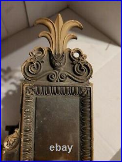 Antique Set Victorian Art Nouveau Backplates Door Knobs Lock Pat Pend 1899#2045