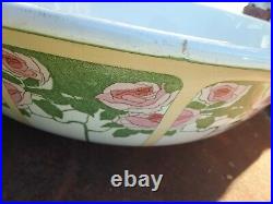 Antique Spencer Edge England Rose Tree Pitcher & Basin Bowl Cup Set Art Nouveau