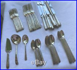 Antique Towle Candlelight Sterling Silver Flatware 51 Pieces 8-6pc Settings + 3
