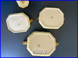 Antique Tressemann & Vogt T & V Limoges Art Nouveau 3 Piece Signed Tea Set