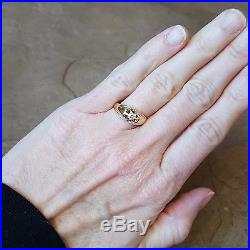 Antique Victorian. 20 Old European Diamond Engagement Ring Belcher Setting
