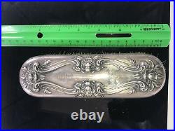 Antique Whiting Manufacturing Company Lily Pattern Sterling Silver Vanity Set