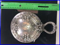 Antique Whiting Manufacturing Company Lily Pattern Sterling Silver Vanity Set