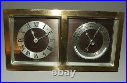 Antique Working 1929 CHELSEA CLOCK CO Art Deco Bronze Clock & Barometer Desk Set