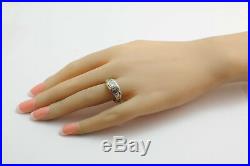Art Deco. 33 ct Diamond Wedding Band Engagement Ring Set 14k White Gold 7.5