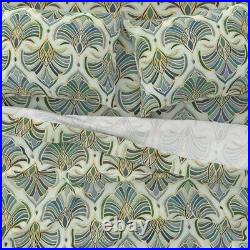 Art Deco Jade Nouveau Emerald Green 100% Cotton Sateen Sheet Set by Spoonflower