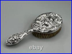 Art Nouveau 1902-1903 B'ham Hallmarked Sterling Silver Vanity Brush Set 264.5g