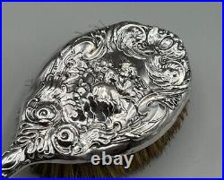 Art Nouveau 1902-1903 B'ham Hallmarked Sterling Silver Vanity Brush Set 264.5g