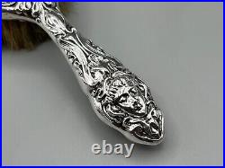 Art Nouveau 1902-1903 B'ham Hallmarked Sterling Silver Vanity Brush Set 264.5g