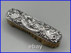 Art Nouveau 1902-1903 B'ham Hallmarked Sterling Silver Vanity Brush Set 264.5g