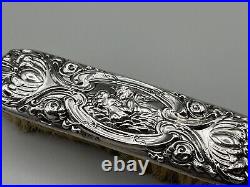 Art Nouveau 1902-1903 B'ham Hallmarked Sterling Silver Vanity Brush Set 264.5g