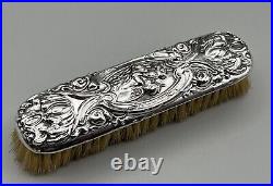 Art Nouveau 1902-1903 B'ham Hallmarked Sterling Silver Vanity Brush Set 264.5g