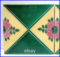 Art Nouveau 2-Tile Set Antique Japan