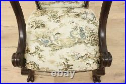 Art Nouveau Antique 3 pc Carved Settee & Chair Set, Dolphins #48355