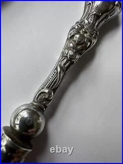 Art Nouveau Antique Sterling Silver Cosmetic Brush Set