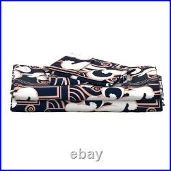 Art Nouveau Architectural Navy Blue 100% Cotton Sateen Sheet Set by Roostery