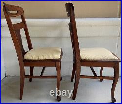 Art Nouveau Carved Oak Dining Chairs (Set of 4)