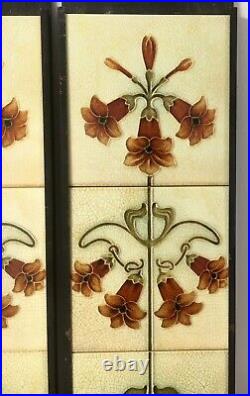 Art Nouveau Daffodil Fireplace Tile Set (2 X 5 Tile Panels) Ref An 141