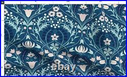 Art Nouveau Damask Scale Moonlight 100% Cotton Sateen Sheet Set by Spoonflower