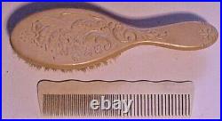 Art Nouveau Dresser Brush & Comb Gutta Percha Set