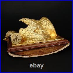 Art Nouveau French Gilt Bronze Desk Set by Albert Marionnet, Eagles