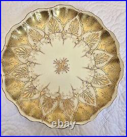 Art Nouveau Gilded Porcelain (Set Of 11) 9 Charger Plates ca. 1890's Austria
