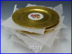 Art Nouveau Gold Encrusted German Porcelain China Cabinet Plates Set of 10