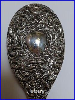 Art Nouveau Gothic Figural Sterling Silver Vanity Dresser Set