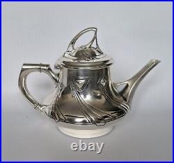 Art Nouveau Jugendstil Silverplate Pewter WMF Tea & Coffee Set