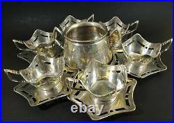 Art Nouveau-Jugendstil Wien Vienna Secession-Eduard Friedman Coffe set-800Ag