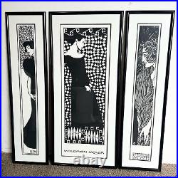 Art Nouveau Koloman Moser Framed Prints Set of 3