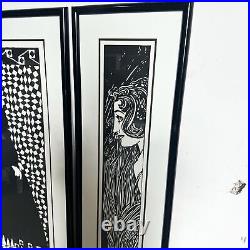 Art Nouveau Koloman Moser Framed Prints Set of 3