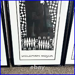 Art Nouveau Koloman Moser Framed Prints Set of 3