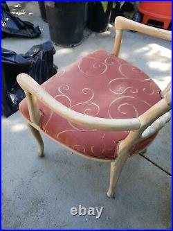 Art Nouveau Phyllis Morris Style Floral Carved wood set of 6 armchairs