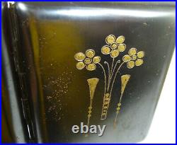 Art Nouveau Set Iron Cigarette Case Cigarette Holder Amber Verita