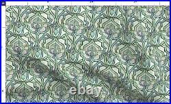 Art Nouveau Stained Glass Watercolor 100% Cotton Sateen Sheet Set by Spoonflower
