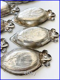 Art Nouveau Sterling Gorham Durgin Iris Candy Nut Dish Set Del Monte CA Trophy