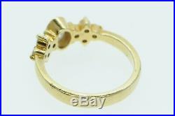 Art Nouveau Style Bradford 18K Yellow Gold Bezel Set Oval Diamond Ring (Size 7)
