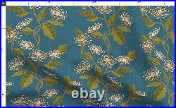 Art Nouveau Vintage Asian Floral 100% Cotton Sateen Sheet Set by Spoonflower