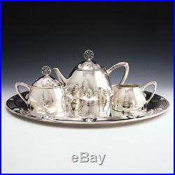 Art Nouveau WMF Tea Set and Serving Tray c1910